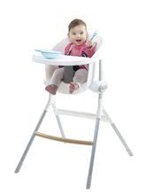 Stoli za hranjenje - Stolček za hranjenje iz lesa Beaba Up&Down High Chair nastavljiv 6 višin sivo-bel_1