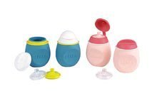 Pentru bebeluși - Sticlă cu capac BabySqueez' 2in1 Beaba Pink din silicon 180 ml pentru mâncare de bebe de la 6 luni roz_11