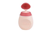 Pentru bebeluși - Sticlă cu capac BabySqueez' 2in1 Beaba Pink din silicon 180 ml pentru mâncare de bebe de la 6 luni roz_1