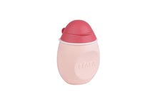 Pentru bebeluși - Sticlă cu capac BabySqueez' 2in1 Beaba Pink din silicon 180 ml pentru mâncare de bebe de la 6 luni roz_2