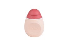 Pentru bebeluși - Sticlă cu capac BabySqueez' 2in1 Beaba Pink din silicon 180 ml pentru mâncare de bebe de la 6 luni roz_3