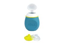 Pentru bebeluși - Sticlă cu capac BabySqueez' 2in1 Beaba Blue din silicon 180 ml pentru mâncare de bebe de la 6 luni albastru_0