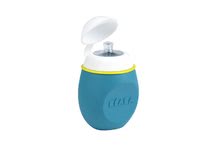 Pentru bebeluși - Sticlă cu capac BabySqueez' 2in1 Beaba Blue din silicon 180 ml pentru mâncare de bebe de la 6 luni albastru_2