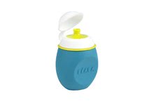 Pentru bebeluși - Sticlă cu capac BabySqueez' 2in1 Beaba Blue din silicon 180 ml pentru mâncare de bebe de la 6 luni albastru_1