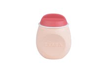Za dojenčke - Steklenička Beaba Squeez'Portion za shranjevanje kašic silikonska 180 ml od 4 meseca rožnata_3