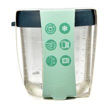 Babaetetés és szoptatás - Ételtároló doboz Beaba minőségi üvegből 250 ml 4 hó kortól kék_1
