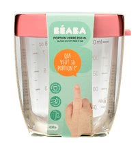 Caserole și forme pentru alimente - Recipient din sticlă de calitate Beaba Pink pentru stocarea hranei de 250 ml roz de la 4 luni_2
