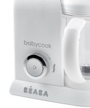 Parní hrnec s mixérem - Set parní vařič a mixér Babycook® Solo white silver Beaba + dárek 2 dózy na jídlo z kvalitního skla lahvička s uzávěrem a sada 4 tréninkových lžiček od 0 měsíců_6