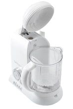 Parní hrnec s mixérem - Set parní vařič a mixér Babycook® Solo white silver Beaba + dárek 2 dózy na jídlo z kvalitního skla lahvička s uzávěrem a sada 4 tréninkových lžiček od 0 měsíců_2