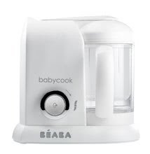 Pároló és turmixgépek - Szett ételpároló és turmixgép Babycook® Solo white silver Beaba + ajándék 2 ételtároló doboz minőségi üvegből, palack tetővel és 4 kiskanál önálló étkezéshez 0 hó-tól_5