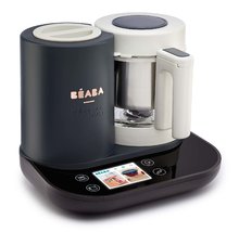Parný hrniec s mixérom - Parný varič a mixér Beaba Babycook Smart® Charcoal Grey čierno-biely_2