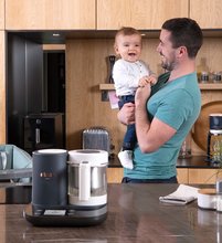 Parní hrnec s mixérem - Parní vařič a mixér Beaba Babycook Smart® Charcoal Grey černo-bílý_0