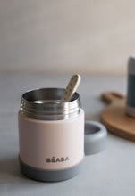 Pots et petits récipients pour aliments - Thermos Beaba avec ouverture large Portions en acier inoxydable 300 ml Rose en acier inoxydable de qualité_3