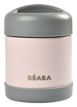 Pots et petits récipients pour aliments - Thermos Beaba avec ouverture large Portions en acier inoxydable 300 ml Rose en acier inoxydable de qualité_0