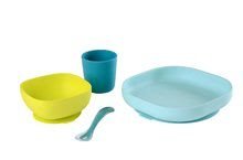 Seturi de masă - Set de masă Silicone meal Beaba set din silicon 4 piese albastru pentru bebeluşi_0