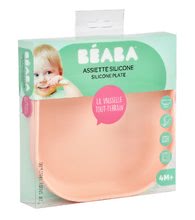 Tanjuri i posude - Tanjur za bebe Silicone Suction Plate Beaba ružičasti od mekanog silikona od 0 mjeseci_1