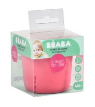 Căni cu cioc pentru bebeluși - Pahar pentru bebeluşi Silicone cup Beaba Pink din silicon roz_0
