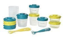 Pároló és turmixgépek - Szett ételpároló és turmixgép Babycook® Solo Beaba + ajándék 12 ételtároló doboz két szilikon kiskanállal 2x60 ml, 4x120 ml és 6x200 ml szürke 0 hó-tól_2