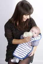 Pro miminka - Bryndák pro děti Evolutive Proužky Beaba od 0 měsíců z bavlny s elastickým límcem modro-bílý_1