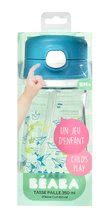 Căni cu cioc pentru bebeluși - Sticlă din plastic rezistent Beaba Straw Cup 350 ml cu pai albastru de la 8 luni_3