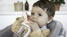 Căni cu cioc pentru bebeluși - Sticlă pentru bebeluși din plastic rezistent Beaba Straw Cup 240 ml cu pai roz de la 8 luni_2