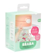Căni cu cioc pentru bebeluși - Sticlă pentru bebeluși din plastic rezistent Beaba Straw Cup 240 ml cu pai roz de la 8 luni_0