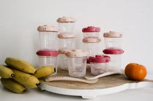 Caserole și forme pentru alimente - Set 12 recipiente pentru mâncare Beaba 12 Clip cu 2 lingurițe de silicon pentru bebeluși roz și nude 2x60ml, 4x120 ml, 6x200 ml de la 4 luni_2