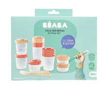 Posode in doze za živila - Set 12 posod za hrano Beaba 12 Clip z dvema žličkama iz silikona za dojenčke 2x60ml, 4x120 ml, 6x200 ml rožnata in nude od 4 mes_2