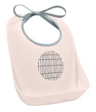 Bavete pentru bebeluși - Bavețică pentru copii Beaba Pink Grid Training bib 1st age roz de la 4 luni_0