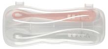 Besteck und Löfel - Set mit 2 ergonomischen Beaba-Löffeln 1st age Rosa Löffel 13 cm aus weichem Silikon zum selbständigen Essen rosa ab 4 Monaten_1