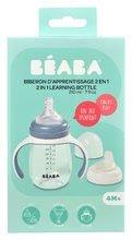 Dječji lončići - Bočica bidon za učenje bebe kako piti Beaba Learning Cup 2in1 Windy Blue 210 ml sa slamkom plava od 4 mjeseca_4