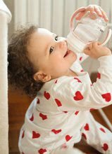 Dječji lončići - Bočica Bidon za učenje bebe kako piti Beaba Learning Cup 2in1 Pink 210 ml sa slamkom ružičasta od 4 mjeseca_1