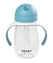 Kinderbecher - Flasche  Bidon zum trinken lernen Beaba Learning Cup 2in1 Windy Blue 300 ml mit Strohhalm ab 8 Monaten_2