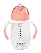 Tazze per bambini - Bottiglia Bidon per imparare a bere Beaba Learning Cup 2in1 Old Pink 300 ml con canuccia rosa dai 8 mesi_2