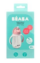 Kinderbecher - Flasche  Bidon zum trinken lernen Beaba Learning Cup 2in1 Old Pink 300 ml mit Strohhalm ab 8 Monaten rosa_4