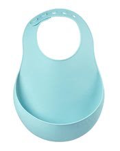 Bryndáky - Bryndáčky pro děti Silicone Bib Beaba Light Mist & Airy Green Beaba 2 kusy z měkkého silikonu a knoflíky od 0 měs_2