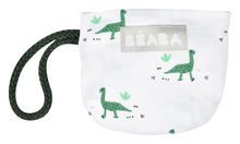 Bavete pentru bebeluși - Bavețică pentru copii Evolutive cotton Beaba Dino din bumbac cu guler elastic verde de la 0 luni_2