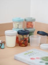 Dosen und Formen für Lebensmittel - Set mit 8 Beaba Lebensmitteldosen Toddler Food Storage 8 Clips 4x250ml + 4x150ml_0