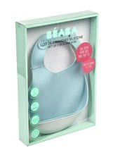 Előkék - Előkék gyerekeknek Silicone Bib Beaba Light Mist&Airy Green Beaba 2 drb puha szilikonból gombokkal 0 hó-tól BE913509_1