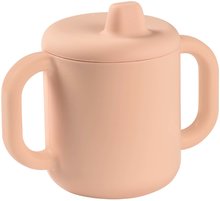 Dětské hrnky - Hrnek pro miminka Silicone Learning Cup Pink Beaba s víkem na učení se pít od 8 měsíců růžový_2