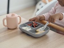 Coffrets repas - Ensemble de salle à manger avec tasse et cuillère en silicone Beaba Learning Set Apprendre l'indépendance aux bébés à partir de 8 mois, rose_0