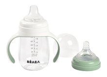 Dětské hrnky - Láhev Bidon na učení pití 2in1 Training Bottle Beaba Sage Green 210 ml zelená od 4 měsíců_1