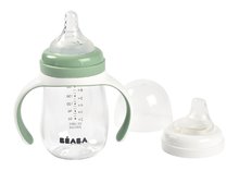 Gyerek itatópoharak - Tanuló ivó palack Bidon 2in1 Training Bottle Beaba Sage Green 210 ml zöld 4 hó-tól_1