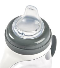 Căni cu cioc pentru bebeluși - Sticlă Bidon pentru a-i învăța pe copii să bea 2in1 Training Bottle Beaba Mineral Grey 210 ml gri de la 4 luni_2
