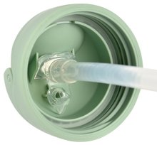 Lončki - Steklenica Bidon za učenje pitja Straw Cup Beaba Sage Green 300 ml s slamico zelen od 8 mes_1