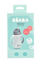 Detské hrnčeky -  NA PREKLAD - Botella Bidón para aprender a beber Straw Cup Beaba Mineral Grey 300 ml con pajita gris desde 8 meses_3
