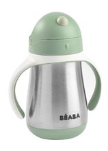 Kinderbecher - Bidon-Flasche mit Doppelwand Stainless Steel Straw Cup Beaba Sage Green 250 ml edelstahl grün ab 8 Monaten BE913535_2