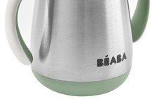 Detské hrnčeky - Fľaša Bidon s dvojitými stenami Stainless Steel Straw Cup Beaba Sage Green 250 ml z nehrdzavejúcej ocele zelená od 8 mes_3