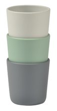 Dětské hrnky - Kelímky pro miminka Silicone Glass Set Beaba Grey Sage & Mineral ze silikonu 3 kusy od 4 měsíců_0