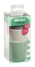 Kinderbecher - Tassen für babys Silicone Glass Set Beaba Grey Sage & Mineral aus Silikon 3 Stück ab 4 Monaten BE913545_4